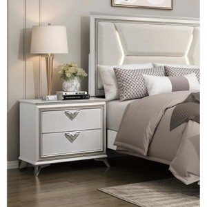 NicBex Nightstand with Drawers,Side Table with Wood Frame and Pulls,Modern Bedside Table for Bedroom,Living Room - 1 of 4