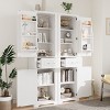 TiramisuBest Bathroom Storage Cabinet with Tilt-Out Hamper, Adjustable Shelf, Drawers & Doors, Freestanding Organizer for Bathroom, Black - 2 of 4