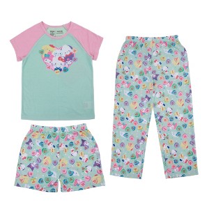 Hello Kitty & Friends x Sweethearts Candy All-Over Print Girl’s 3-Piece Pajama Set - 1 of 4