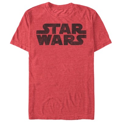 Men's Star Wars Simple Logo T-shirt - Red Heather - Small : Target