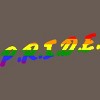 Adult Design By Humans Rainbow Colored Pride Letters By EsskayDesigns Racerback Tank Top - 2 of 2
