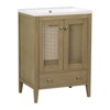 SEVOBAL Bathroom Vanities 24 Inch Bathroom Vanity with Ceramic Basin and Storage Cabinet for Bathroom, Brown, 24"*18"*33.98" - 4 of 4