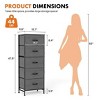 JIONJOY 5-Drawer Fabric Dresser - Metal Frame, Wooden Top TV Stand for Clothes Storage (Living Room Hallway Entryway) - 2 of 4