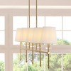 38.5" 5-Light Sophie Modern Midcentury Iron Linear LED Pendant Brass Gold - JONATHAN Y: UL Listed, Adjustable Height - image 2 of 4