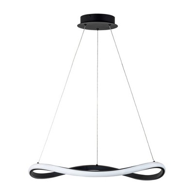 C Cattleya 1-Light Black LED Pendant Light
