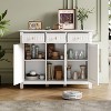 Christopher Knight Home Chasca 48'' Modern Acacia Wood Storage Cabinet with 3 Doors, 3 Drawers and Adjustable Shelves - 2 of 4