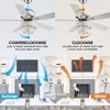 Parrot Uncle 52" Modern Crystal Ceiling Fan with Light and Remote Control - 4 of 4