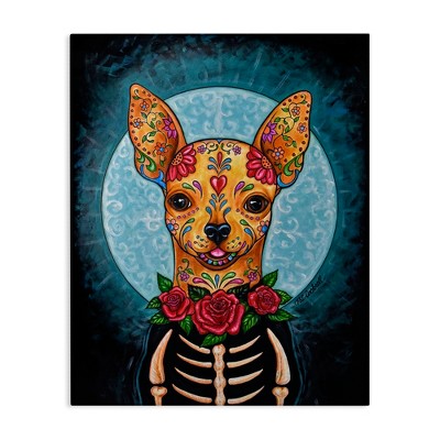 Stupell Industries Day of Dead Chihuahua Canvas Wall Art