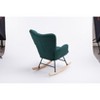 DOMETOUR Upholstered Glider Rocker with High Backrest, Reading Chair Modern Rocking Accent Chairs for Living Room, Nursery, Bedroom - 4 of 4