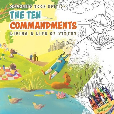 The Ten Commandments, Coloring Book Edition - by  Jimmy Lynn (Paperback)