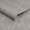 Glitter Diamond Geo Taupe and Rose Gold Wallpaper - 3 of 4