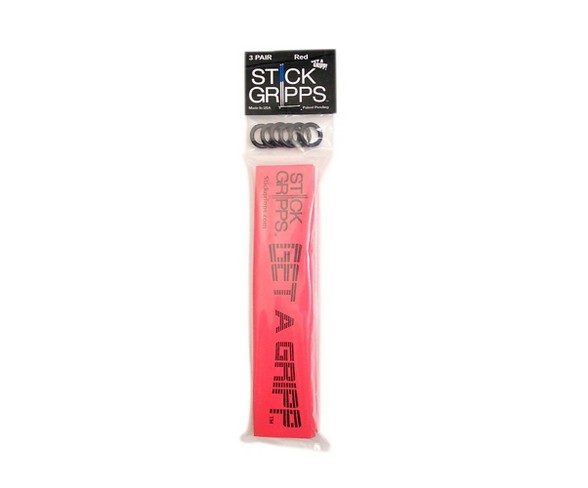 Stick Gripps Ring and Sleeve (3 Pairs) Red