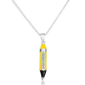 Chanteur Hypoallergenic Kids Jewelry Accessories Pencil Crystal White Gold Palladium Plating Hypoallergenic Kids Necklace pendant - 1 of 1