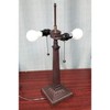 Amora Lighting Tiffany Style Table Lamp Banker Mission 23" Tall - 2 of 2