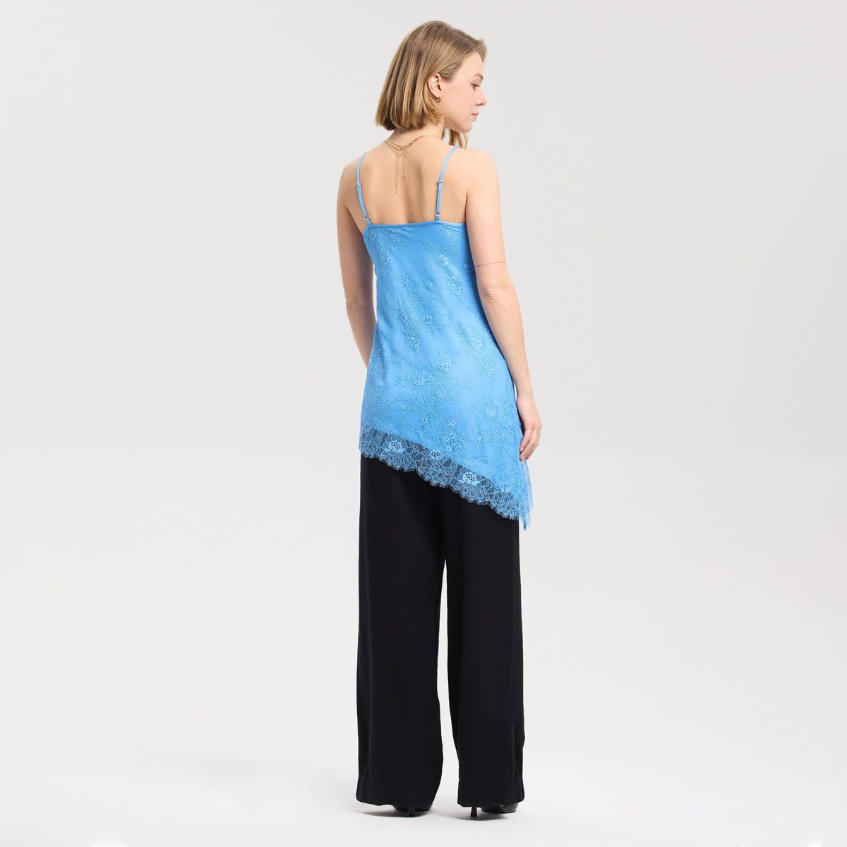 Women's Lace Asymmetrical Tank Top - A New Day™ - thumbnail 2