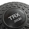 TRX 20 Pound Weighted Textured Tread Slip Resistant Rubber Slam Ball for High Intensity Full Body Workouts and Indoor or Outdoor Training, Black - 2 of 4