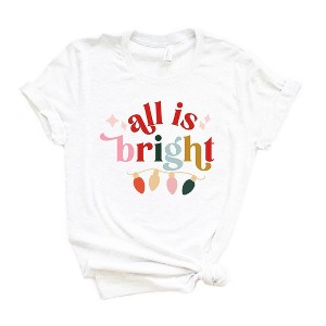 Simply Sage Market Women's All Is Bright Christmas Lights Short Sleeve Graphic Tee - 1 of 2