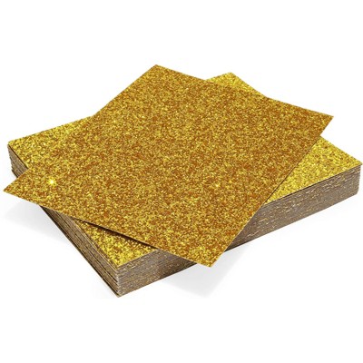 Chunky Gold Glitter Paper Sheets for Crafts (11 x 8.75 in, 30 Pack)