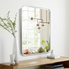 Electroplated Silver Aluminum Alloy Rectangular Wall Mirror with Rounded Edges - 3 of 3