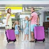 Karl Home Luggage Set of 3, ABS PC Hardside Suitcase Sets with TSA Lock 4 Spinner Wheels Purple - 3 of 4
