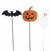 Bethany Lowe 15.0 Inch Pumpkin Ghost Bat Floral Picks Halloween Tree Pc Set Figurine Sets - 2 of 3