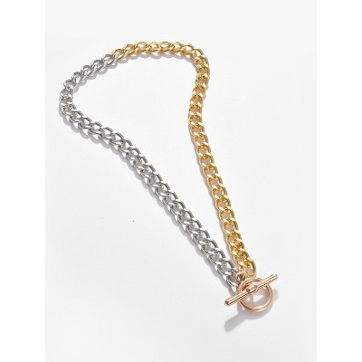 SOHI Women's Multicolour Link Chain Necklace