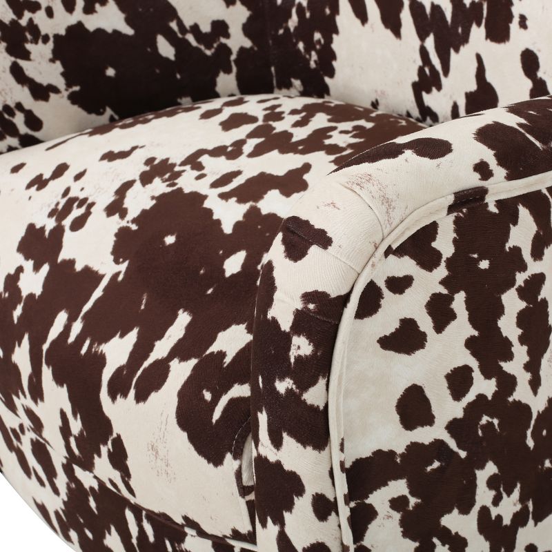 Arabella New Velvet Club Chair - Milk Cow - Christopher Knight Home, 4 of 8