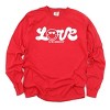 S.W.Smiley Love Cursive - Women's Garment Dyed Long Sleeve Graphic T-Shirt - 2 of 4