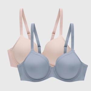Beauty by Bali Women's 2pk T-Shirt Bra - 1 of 4