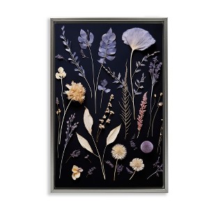 Stupell Industries Various Sprigs on Black Floating Frame Canvas Art - 1 of 4
