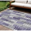 Purple Lavender And Gray Geometric Washable Indoor Outdoor Area Rug - 2 of 4