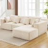 108" Sectional Couch Cloud Modular Modern L-Shaped Sofa with Chaise Lounge, Corduroy Fabric, No Assembly Required - 4 of 4