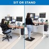 Mount-It! Electric Sit-Stand White Desk Frame with Extra-Wide Brown Tabletop - 2 of 4
