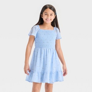 Girls' Short Sleeve Chiffon Dress - Cat & Jack™ - 1 of 3