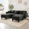 GDFStudio Holasek Modern Boucle Upholstered  U-Shape Sectional Sofa with 2 Movable Ottomans - 2 of 4