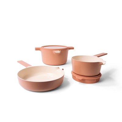 Alva Cookware Neat 5 Piece Ceramic Nonstick Cookware Set All in One Space Saving Non-Toxic Cookware