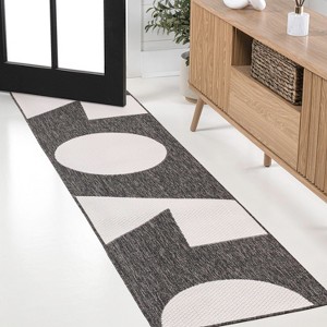JONATHAN Y Lucian Modern Geometric Abstract Two-Tone Indoor/Outdoor Area Rug - 1 of 4