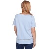 Alfred Dunner Womens Striped Butterfly Short Sleeve Tee - 2 of 4