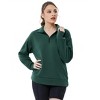 BLUEMING Womens Sweatshirts Polo Neck Quater Zipper Sweatshirts Athletic Tops for Gym Yoga Fall Athleisure - 4 of 4