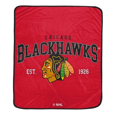 NHL Chicago Blackhawks Vintage Arch Block Ultra Soft Blanket