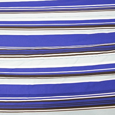 Blue and White Quilted Double Hammock with Metal Spreader Bars