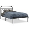 vidaXL Metal Bed Frame without Mattress with Headboard Black 39.4"x78.7" - 2 of 4