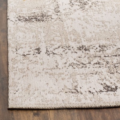 Anthracite Flat Woven Reversible Cotton and Viscose Rug, 4' x 6'