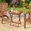 Tangkula Patio Solid Wood Tray Table w/ Removable Top Rectangular TV Tray Bistro Table - 3 of 4