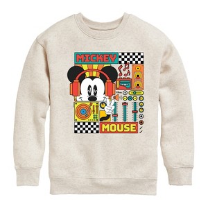 Boys' - Disney - Mickey Mouse Rhythm Waves Graphic Long Sleeve Fleece Sweatshirt - 1 of 4