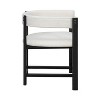 Christopher Knight Home Set of 2 Caleb Rubberwood Upholstered Dining Chairs with Open Back Beige/Black - 4 of 4