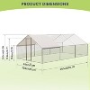 Large Metal Chicken Coop, Walk-in Poultry Chicken Hen cage, Spire Shaped Rabbits Duck Cage for Outdoor Yard Farm Use, 9.8 X 6.5 X 6.5FT - 2 of 4