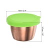 Unique Bargains Silicone Stainless Steel Leak-proof Airtight Food Storage Container 2.4 oz / 70 mL Green - 2 of 4