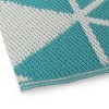 GDFStudio Alicante 4' x 6' Outdoor Modern Scatter Rug, Turquoise/White - 4 of 4