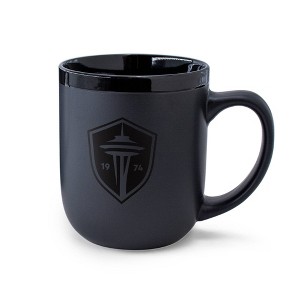 MLS Seattle Sounders Black Coffee Mug - 16oz: Ceramic Drinkware, 5.5" Height, Single Piece - 1 of 3